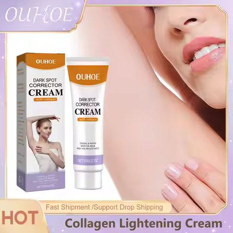 OUHOE Collagen Lightening Cream Hydrating Firming Repairing Antioxidant Reduce Dark Freckles Refresh