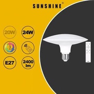 LED燈膽(搖控UFO飛碟燈膽+搖控器套裝) - 24W / E27大螺頭 / 3000K-6500K+可調光暗 #LED燈泡 (LUFOB-24E27RC)