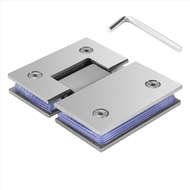 (REYBM)Heavy Duty 180 Degree Glass Door Cabinet Showcase Cabinet Clip Glass Shower Door Hinge Replac