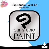 Clip Studio Paint EX + Materials [ตัวเต็ม] [ถาวร] โปรแกรมวาดการ์ตูน สไตล์ คอมมิค / มังงะ