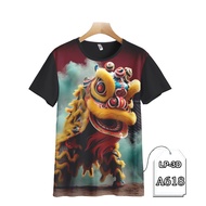 Lion Dance Lion Dance T-Shirt 3D Lion Dance Children's and Adult's T-Shirt LP3D-A618