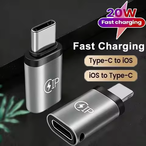 USB Cable Converter Lightning To USB C Adapter 20W IOS to Type-C Adaptador for IPhone 15 14 13 Pro M