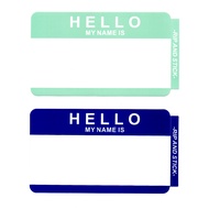 HELLO MY NAME IS Eggshell 30pcs.(15x MINT + 15x BLUE) Sticker Pack