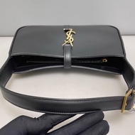 YSL聖羅蘭LE 5 À 7中號黑金全皮hobo