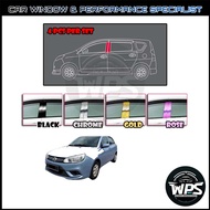 Proton Saga VVT 2016-2022 [4pcs] Pillar Trim Cover Car Door Window (Black / Chrome / Gold / Rose)