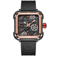 Fashionable ONOLA/ONOLA Fully Automatic Mechanical Watch Mens Silicone Band Sports Waterproof Watch 