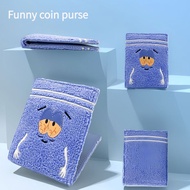 Anime Embroidered Plush Cloth Wallet Funny Short Ultra-Light Folding Fashion Wallet