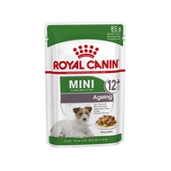 (พร้อมส่ง) อาหารสุนัขเปียก Royal Canin เพาซ์สุนัขแก่ สูตร Mini Ageing 12+ พันธุ์เล็ก 85ก. โหล 12x85 