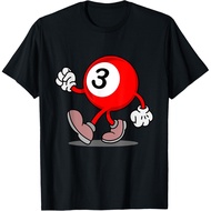 Men's cotton T-shirt 3rd Birthday Boys Girls Red Billiard Ball 3 T-Shirt Fast Shipping 4XL , 5XL , 6