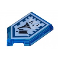 Lego 22385pb098 Tile Modified 2 x 3 Pentagonal with Nexo Power Shield