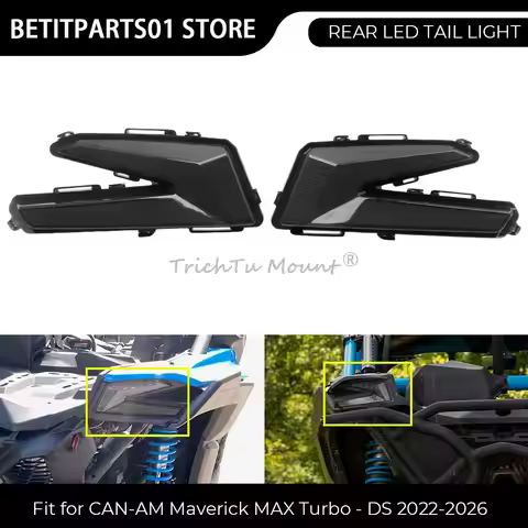 For Can-Am Maverick MAX X3 Turbo DS, 2021-2025 #710004743 710004744 LED Tail Light Assembly PMMA Acc