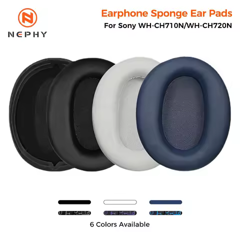 Replacement Foam Ear Pads Cushions for Sony WH-CH710N CH720N Headphones Soft Form Earpad High Qualit