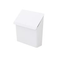 [特價]【日本OKA】PLYS base無痕貼壁掛式掀蓋塑膠袋收納盒-2色可選潔白