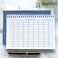 MARTIN1 Spiral Bound Notebook, Sturdy Cover Universal Line Pages Financial Record Book, Blank Grid M