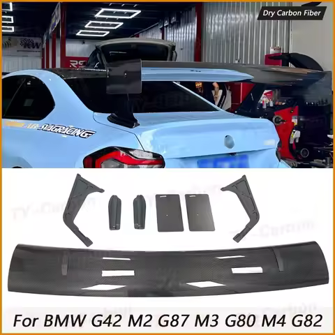 For BMW M2 G87 G42 G82 M4 G22 G80 M3 G20 Dry Carbon Fiber Car Rear Trunk Spoiler Car Rear Trunk Raci