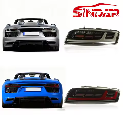 SINDAR 2pcs Tail Lamp Accessories for Audi R8 V10 4.2/5.2 FSI Second Gen, Taillight Assembly For Aud