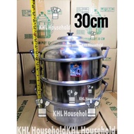 22cm-30cm PERIUK PENGUKUS  CAP KUCING Aluminium 3 LAYER Steam Pot Steamer Cookware Pot / Periuk Kuku