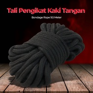 BLACKWOLF Tali Pengikat Kaki Tangan BDSM Bondage Rope 9.5 Meter - PCT7 - Black