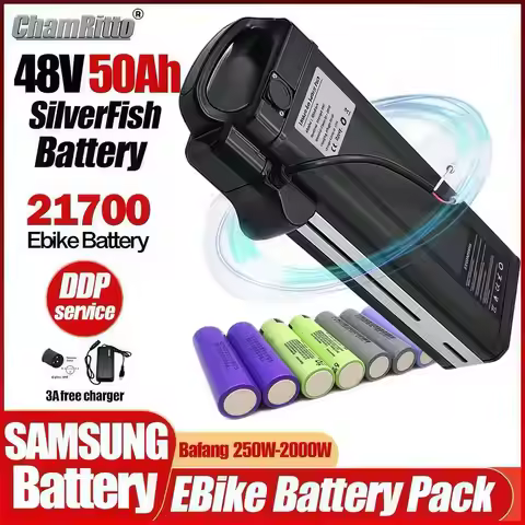 48V E BikeSilverfish Fiido T1/T1 Pro /L2/Q2 Electric Bicycle 25 30ah 40ah 50ah cham rider 48v Bafang