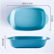 文記 - 芝士焗飯盤創意菜盤烤箱微波爐烘焙烤碗（9英寸雙耳烤盤（藍色））#M091023115