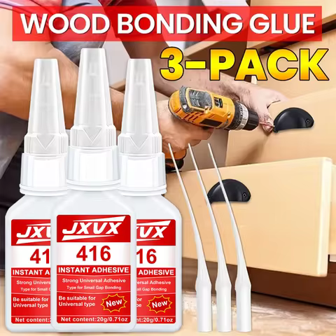 JXVX Accelerated Drying 416 Super Glue, Add Activator Cyanoacrylate Adhesive,Strong Instant Adhesive