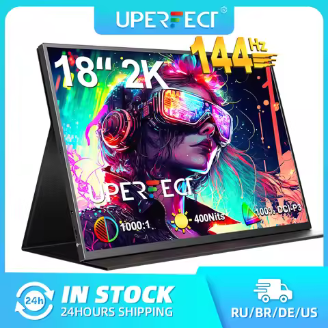 UPERFECT UGame B118 2K 144Hz Portable Gaming Monitor 100% DCI-P3 FreeSync HDR Computer Display HDMI 