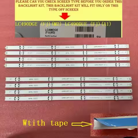 LED Backlight For 49UH664V 49UJ654Y 49UH6500 49UH656V 49UH6880 49UH676V 49UH671V 49UH661V 49UH668V 6