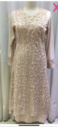 (COD) NEW Collection Gamis Tali Samping tille motif //Dress Brokat tile Import butik// Gamis Yul// G