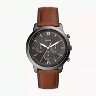 Neutra Men's Chronograph Watch, Fashionable Quartz Watch, Blue Round Dial, Genuine Leather Strap, Bu