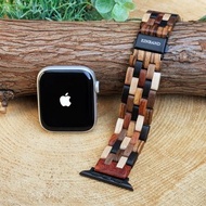 【木製錶帶】EINBAND Apple Watch 天然木錶帶 木質錶帶 20mm MIX WOOD【B】
