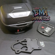 Givi E43Ntl Box & Bracket Box + Backrest - Pcx 150/160 Givi E43 Ntl Box Package - Pcx Promo Original
