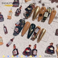 EUTUS 3pcs Manicure Nail Decoration, DIY Nail  Drink Bottle Nail Art Bottle Ornament, Decorations Resin Mini Nail Charms Wine Bottle Jewelry