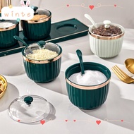 WINTE Seasoning Storage Box BBQ Cooking Herbs Organizer Spice Storage Jars Salt Shaker Jars Bowl Pep