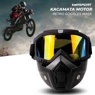 COD TaffSPORT BOLLFO Kacamata Goggles Mask Motor Retro Windproof Kacamata trail cross murah 100 beni