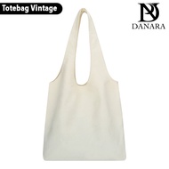 DANARA Tote Bag Vintage Wanita - Broken White