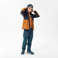 QUECHUA Kids' Waterproof Hiking Jacket MH500 7-15 Years - Grey Ochre