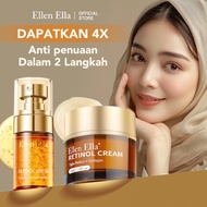 [BPOM] ELLEN ELLA Anti Aging Malam Set 4X Retinol Serum Wajah 35ml + Retinol Cream 30g Anti Aging Es