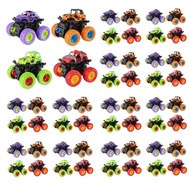 Monster Trucks Pull Back Vehicles Cars 360° Rotation 4 Wheels Drive Durable Friction Powered Push An