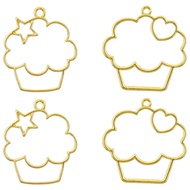 Cupcake Open Bezel Charms (8 pieces)