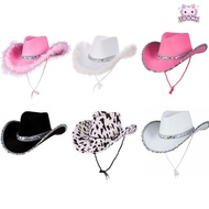 SOONA Cowgirl Hat Women Costume Party Cowboy Accessory Cosplay Funny Sequin Cowgirl Hats
