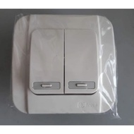 Galeo Broco Series Switch Double Switch G162-55S White / Galleo Series / Galeo White Inbow / IB