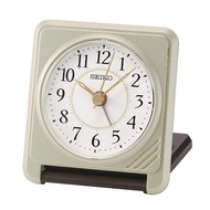 【Direct from Japan】Seiko clock alarm clock, desk clock analog small portable thin gold color 78×72×24mm QQ807G