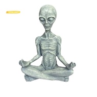 【yves_service】Outdoor Space AlienOrnaments Garden Resin Statue Figurine Home Decoration Garden Yard 