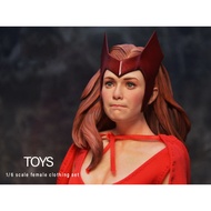 [High-End] Ready Stock 1/6 Scarlet Witch Wanda Tights Red Cloak Combat Suit Female Soldier Costume