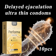 10pcs/1box ultra thin condoms for men with ring spikes silicon men for sex extension best tools original condoms bolitas trust for girl men women viberator adult toys