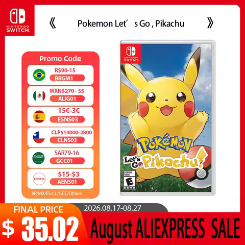Nintendo Switch Game - Pokemon Let’s Go , Pikachu - Games Cartridge Physical Card Party for Switch O