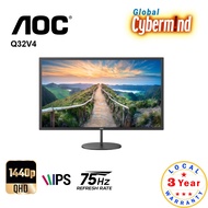 AOC Q32V4 31.5 Inch QHD Monitor - 3 Years Local Warranty (Brought to you by Global Cybermind)