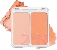 2aN Dual Color Face Blusher, Buildable & Blendable Cheek Color, Natural & Vibrant Finish, Long-Lasti