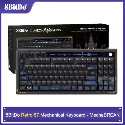 8BitDo Retro 87 Mechanical Keyboard - MechaBREAK, Bluetooth/2.4G/USB-C Hot Swappable Gaming Keyboard
