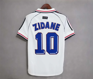 Kaus Sepak Bola ฝรั่งเศส1998เสื้อ Zidane ย้อนยุค